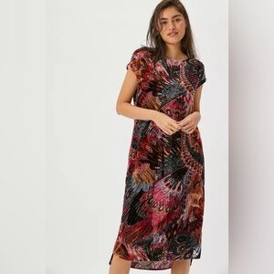Anthropologie Daniel Rainn Agostina Velvet Burnout Tunic Dress